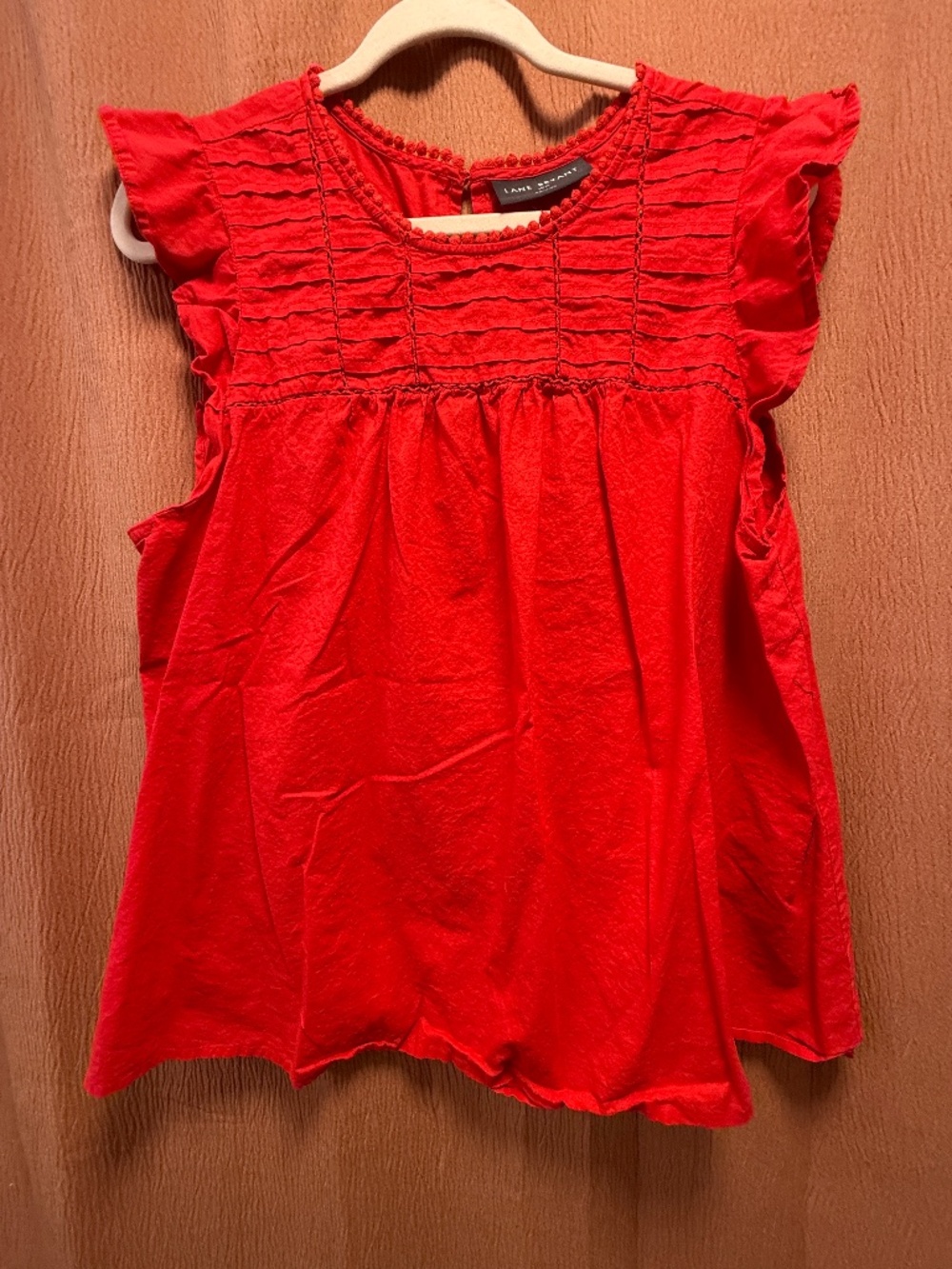 Women's size 14/16 Lane Bryant red sleeveless cotton top